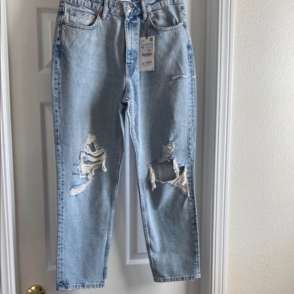 Zara Light Blue High Rise Women Jeans